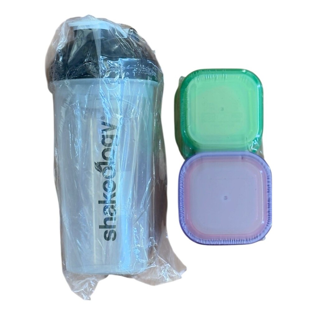 Beachbody Portion Control Green & Purple Containers & Shaker Bottle Set. NEW.